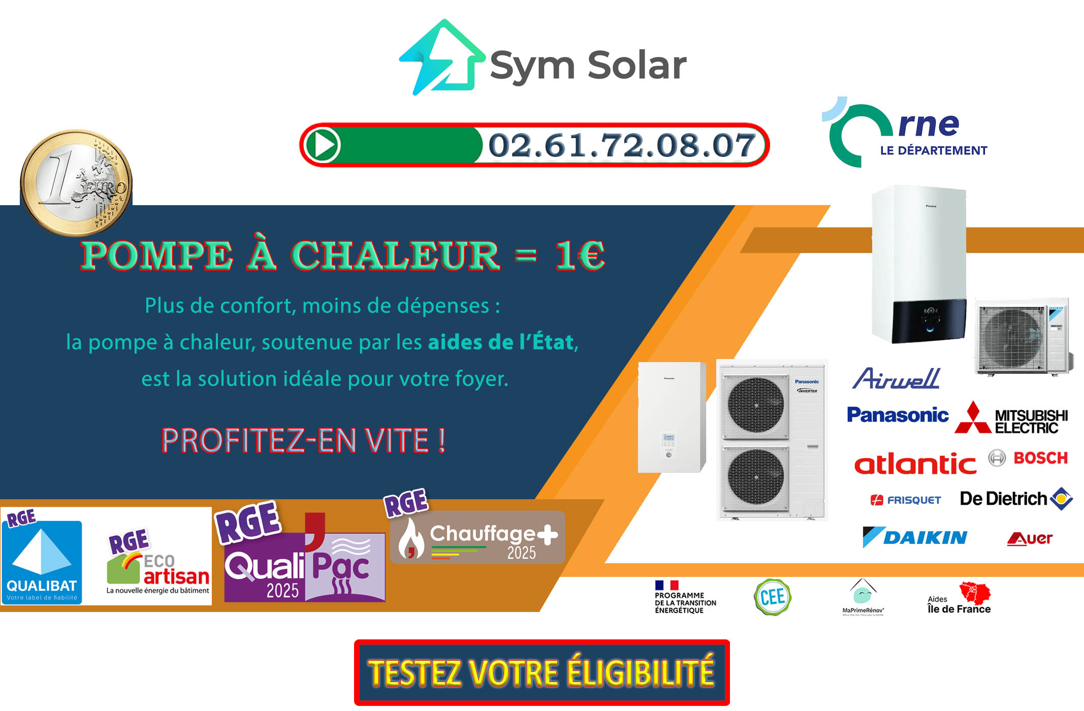 Pompe à chaleur 1 euro Couterne 61410